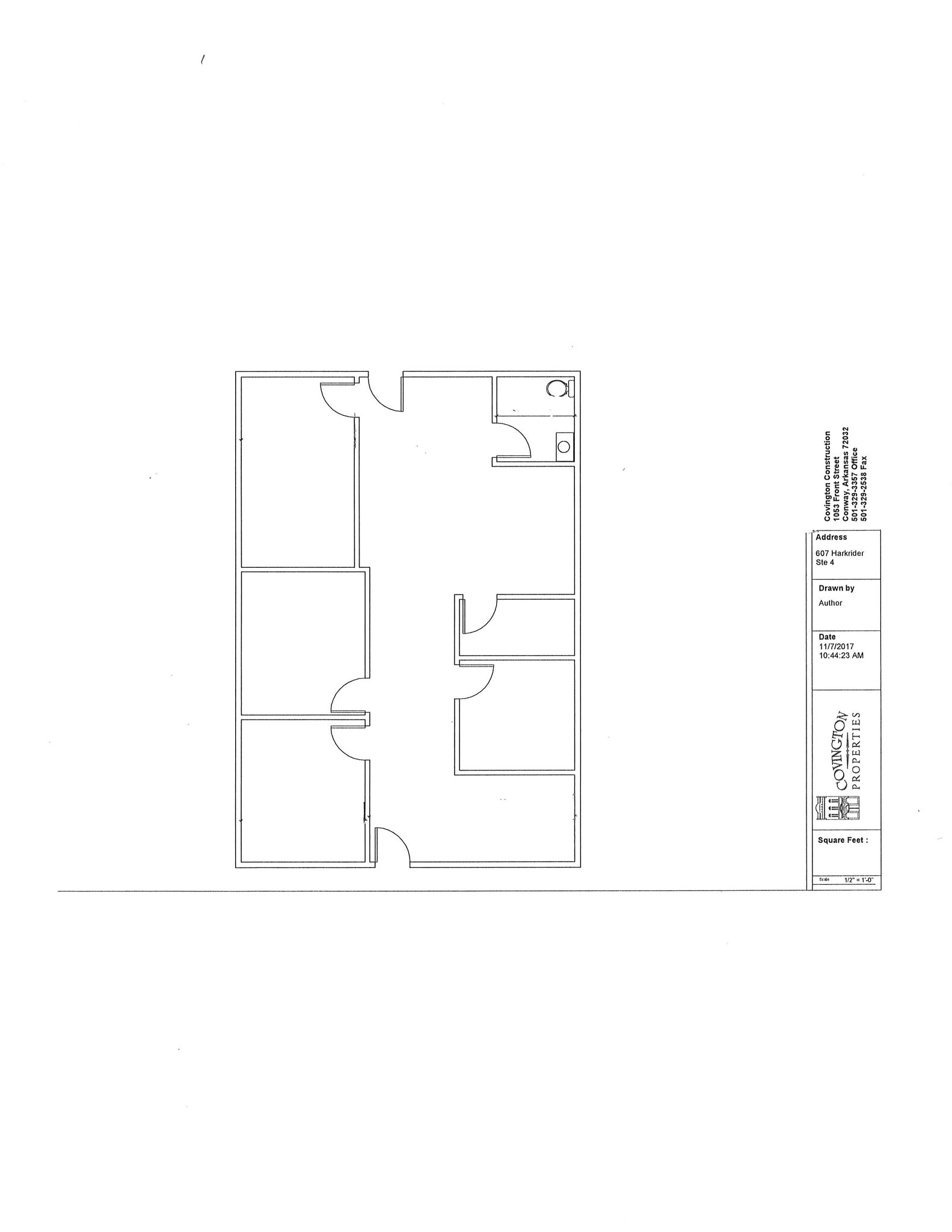 607 Harkrider St, Conway, AR for lease Floor Plan- Image 1 of 1