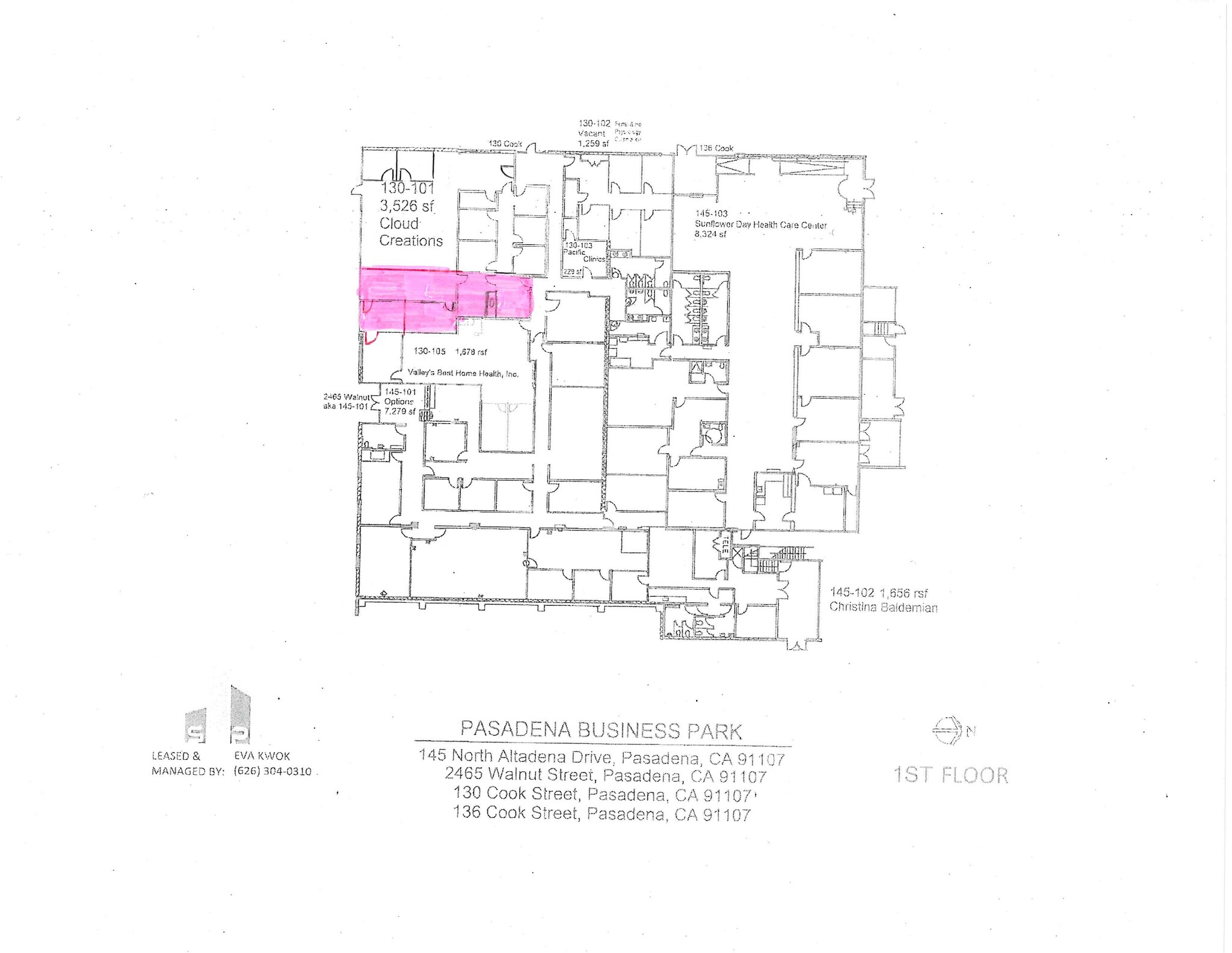 133 N Altadena Dr, Pasadena, CA for lease Floor Plan- Image 1 of 1