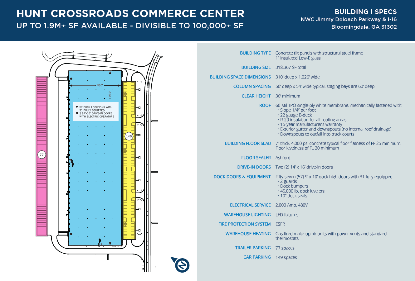 NWC Jimmy Deloach Parkway & I-16, Bloomingdale, GA à louer Plan de site- Image 1 de 1