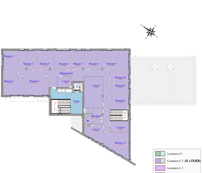 Bureau dans Auray à louer - Plan d’étage - Image 3 de 3