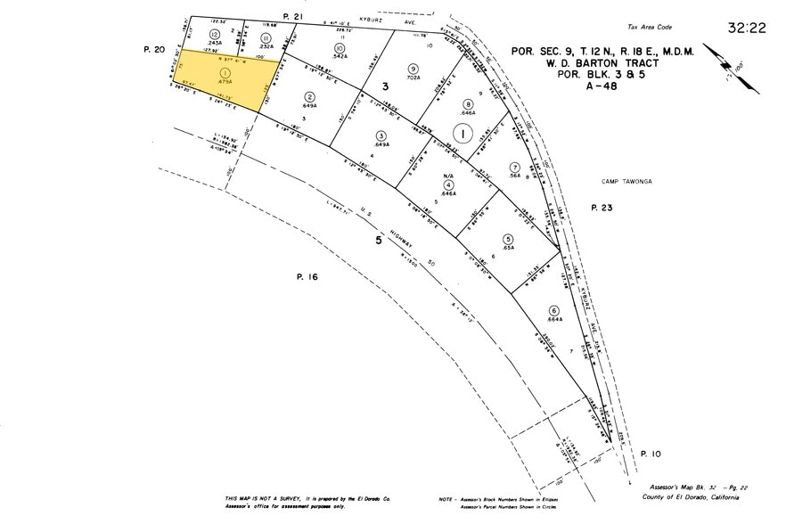 1313 Emerald Bay Rd, South Lake Tahoe, CA for sale - Plat Map - Image 2 of 2