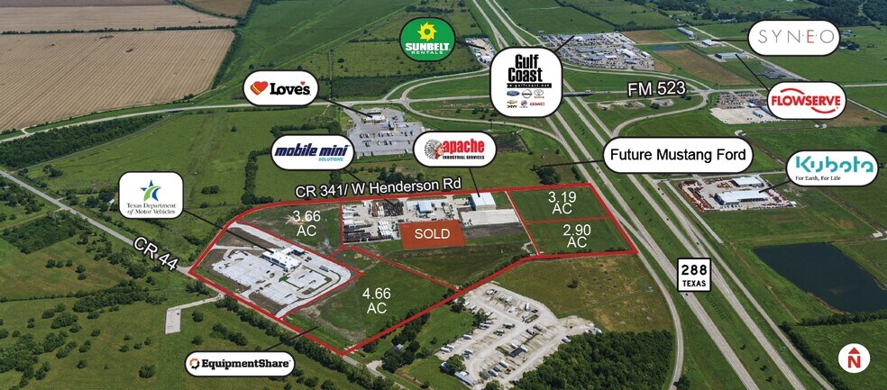 Highway 288, Angleton, TX à vendre - Aérien - Image 3 de 7