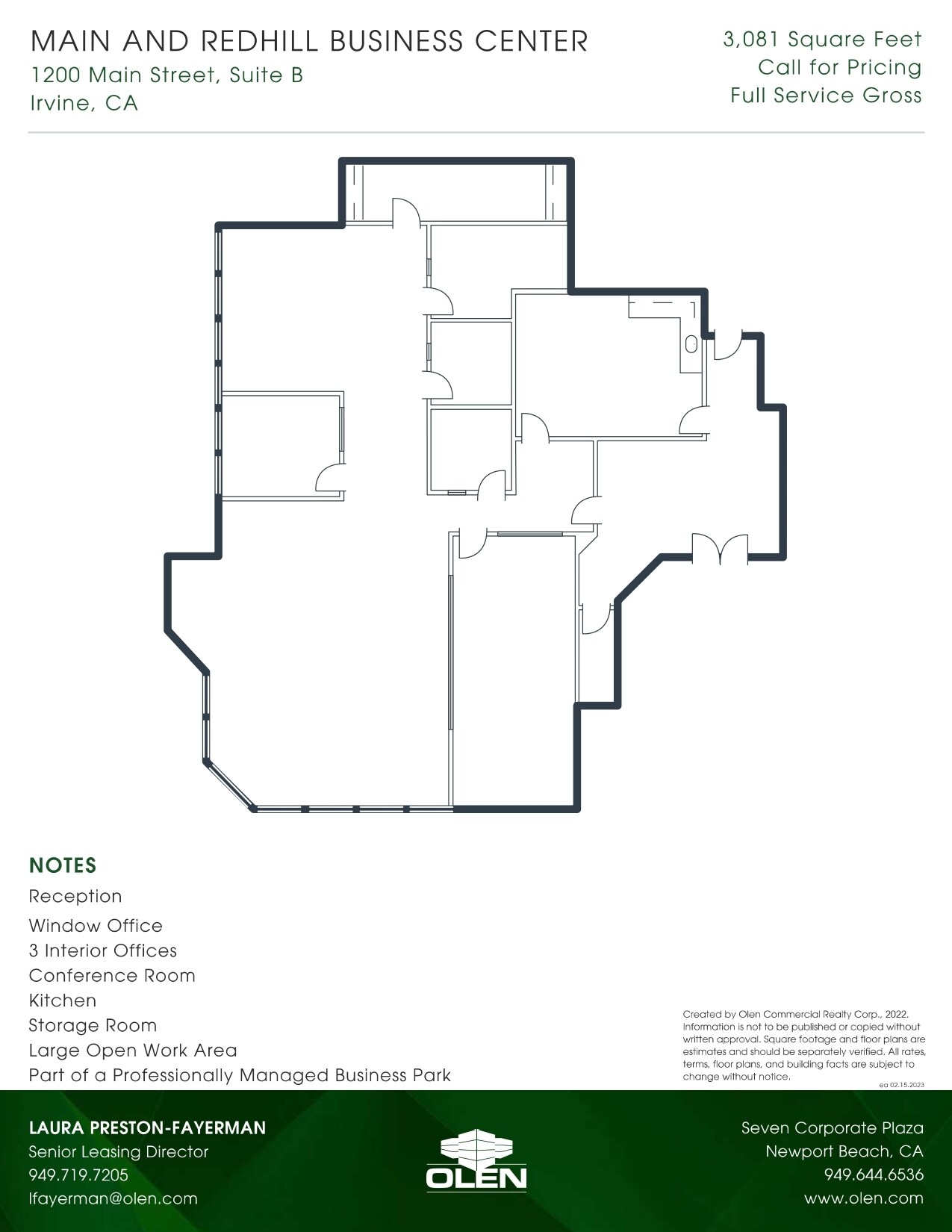 1200 Main St, Irvine, CA à louer Plan d’étage- Image 1 de 1
