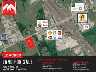 Plus de détails pour 2600 E Main St, Madisonville, TX - Terrain à vendre