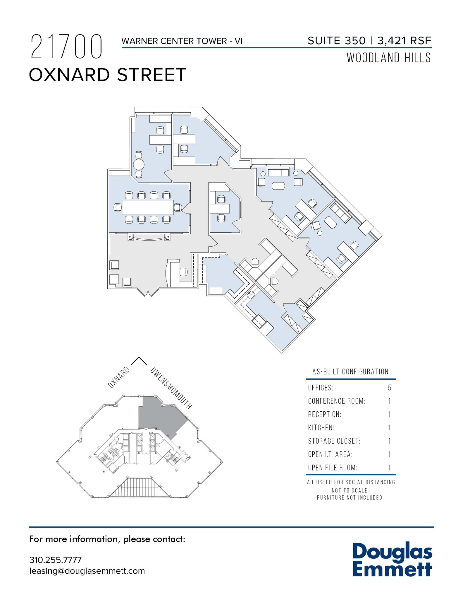 21700 Oxnard St, Woodland Hills, CA à louer Plan d’étage- Image 1 de 1