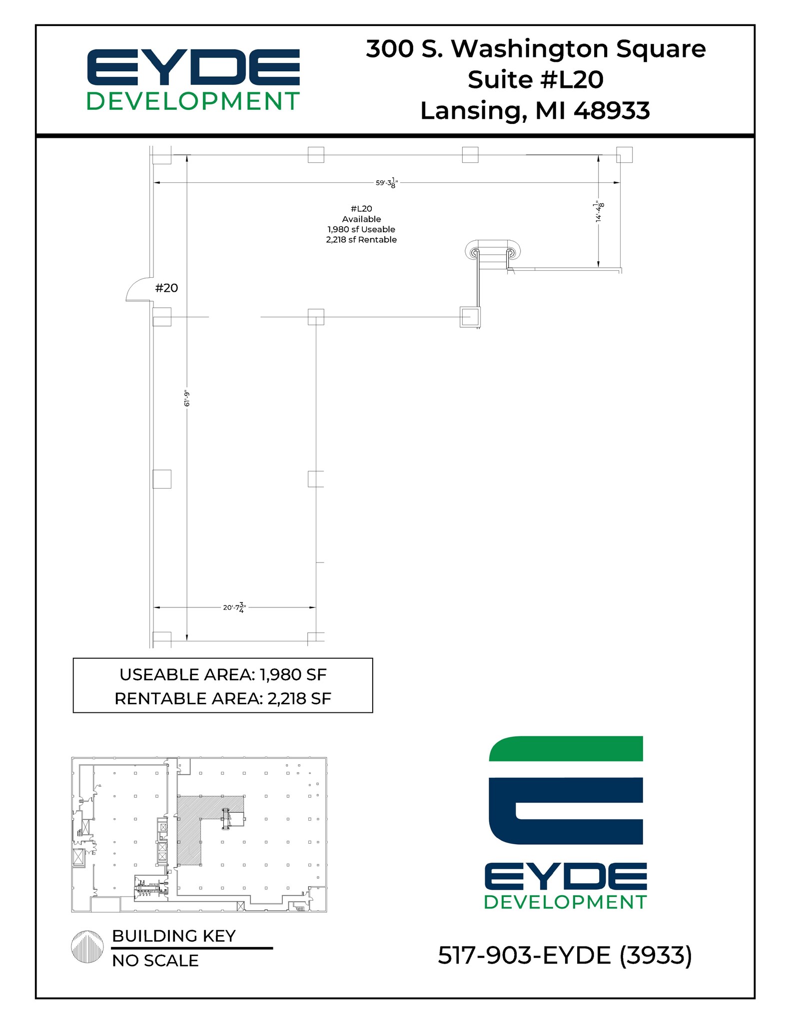 300 S Washington Sq, Lansing, MI à louer Plan de site- Image 1 de 1