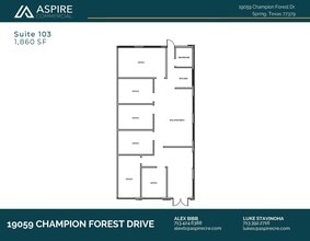 19059 Champion Forest Dr, Spring, TX à louer Plan d’étage- Image 1 de 2