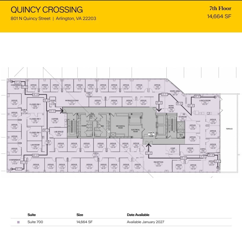 801 N Quincy St, Arlington, VA for lease Floor Plan- Image 1 of 1