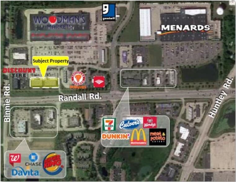 2158-2168 N Randall Rd, Carpentersville, IL for lease - Aerial - Image 2 of 5