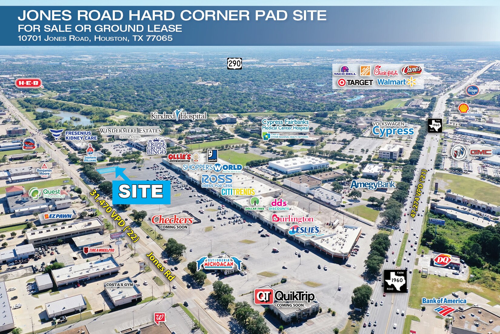 10701 Jones Rd, Houston, TX for sale Aerial- Image 1 of 4