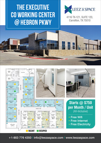 Plus de détails pour 4116 TX- 121 Hebron Pkway- 4116 TX- 121, Carrollton, TX - Coworking à louer