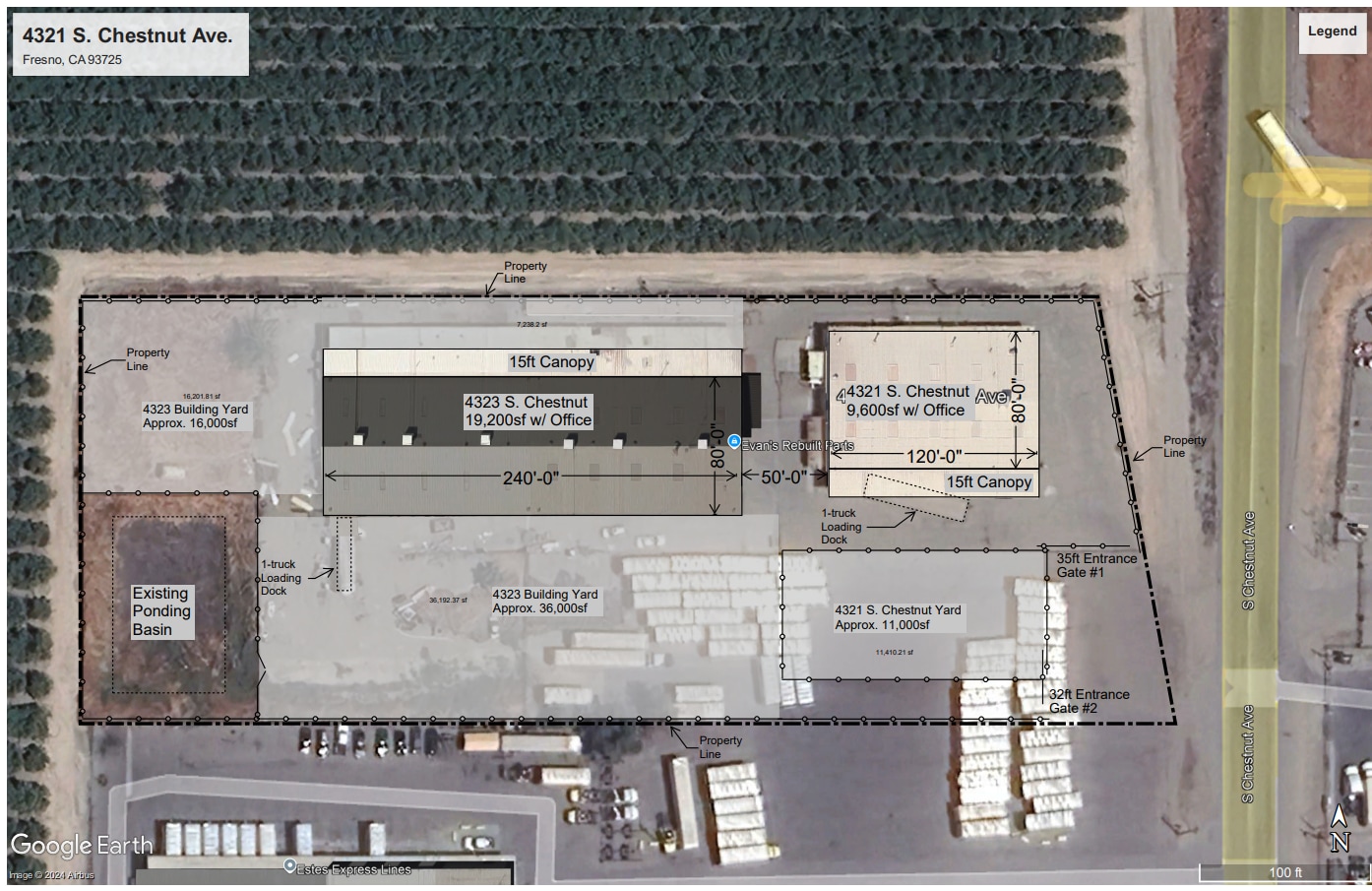 4321 S Chestnut Ave, Fresno, CA for lease Site Plan- Image 1 of 2