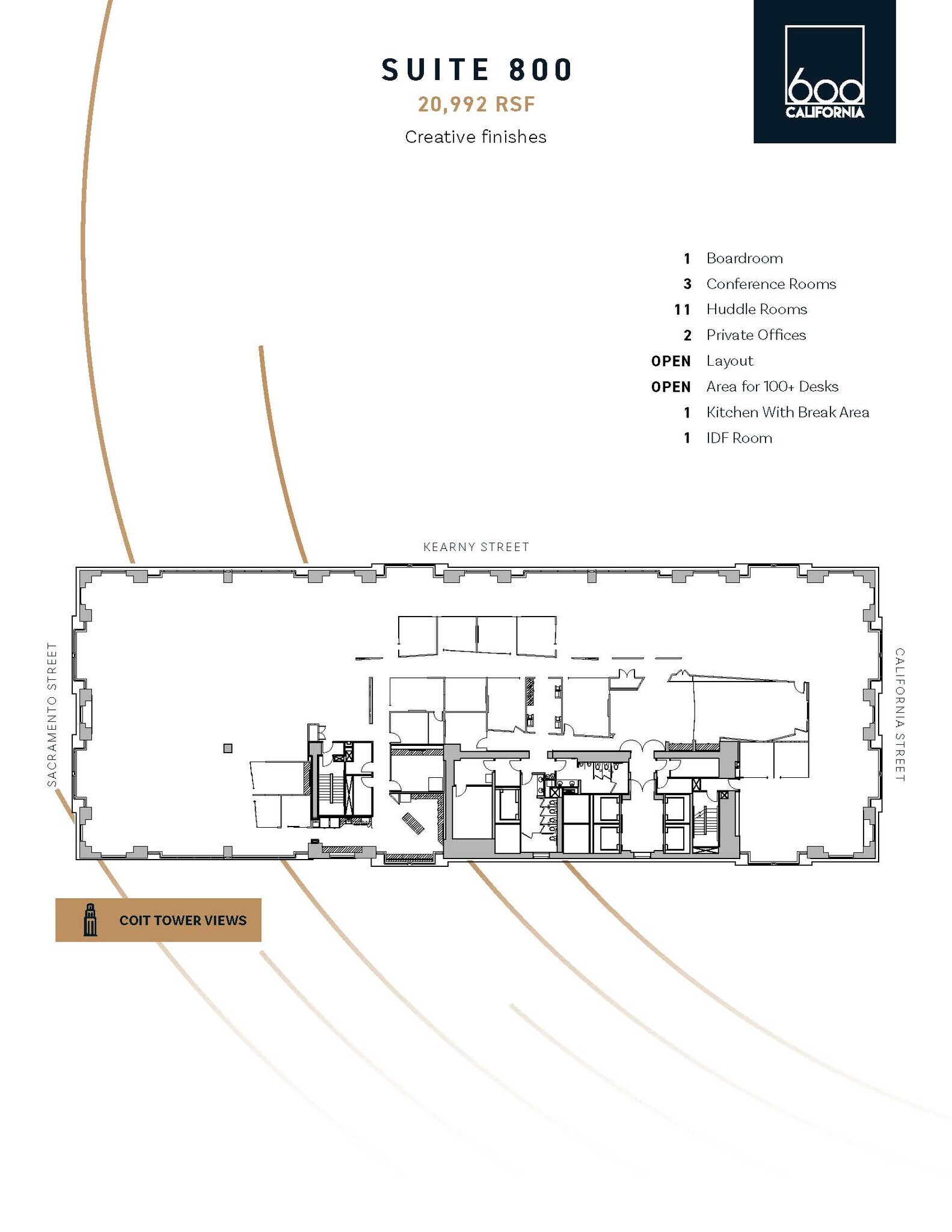 600 California St, San Francisco, CA à louer Plan d’étage- Image 1 de 1