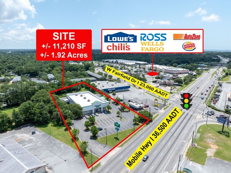 4510 Mobile Hwy, Pensacola, FL à vendre - Aérien - Image 1 de 12