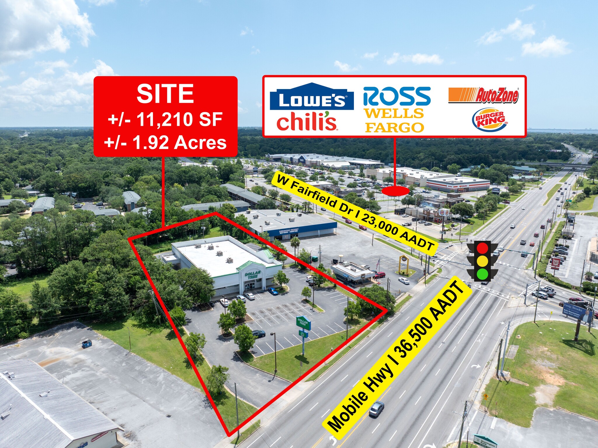 4510 Mobile Hwy, Pensacola, FL for sale Aerial- Image 1 of 13