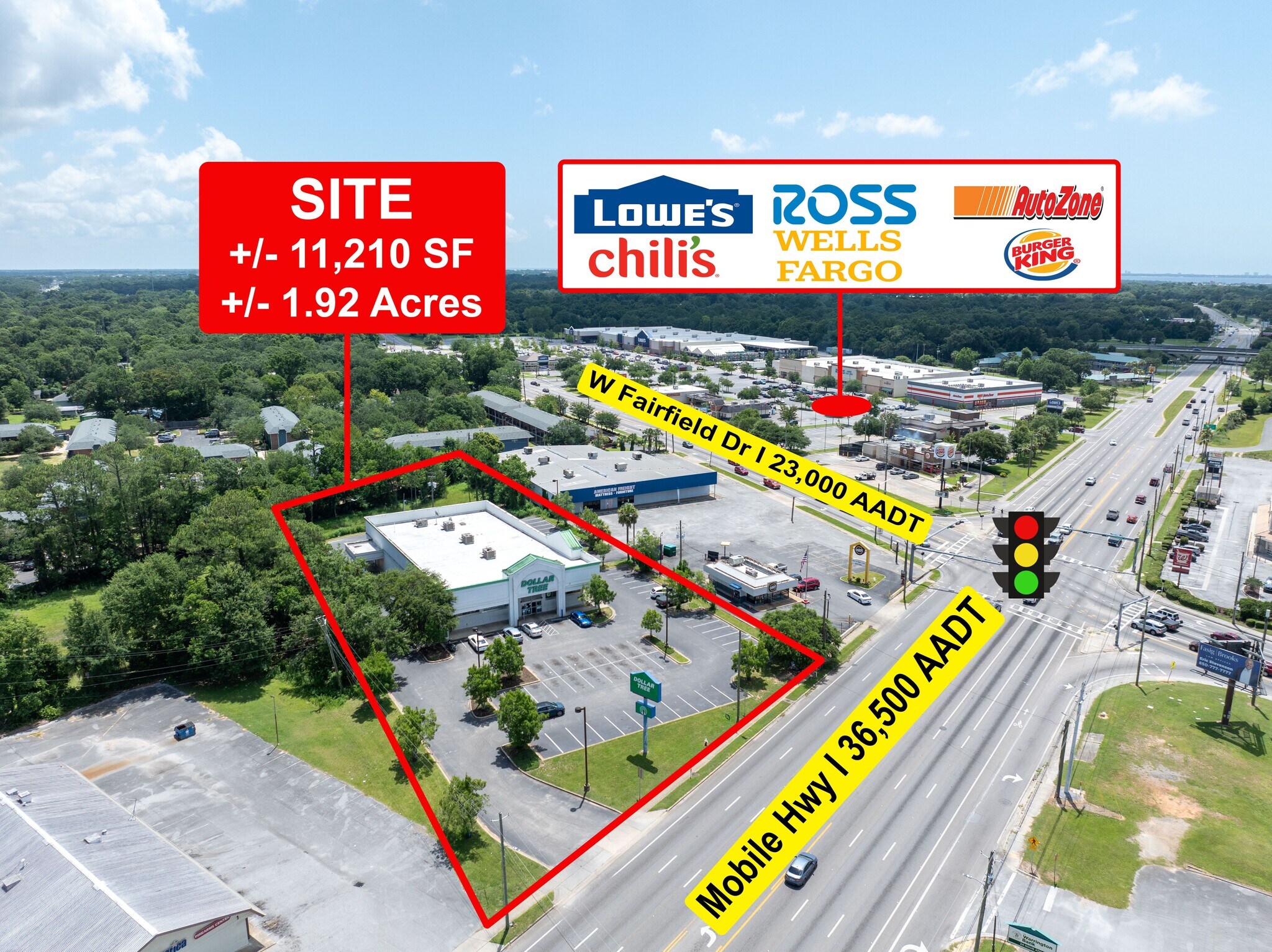 4510 Mobile Hwy, Pensacola, FL à vendre Aérien- Image 1 de 13