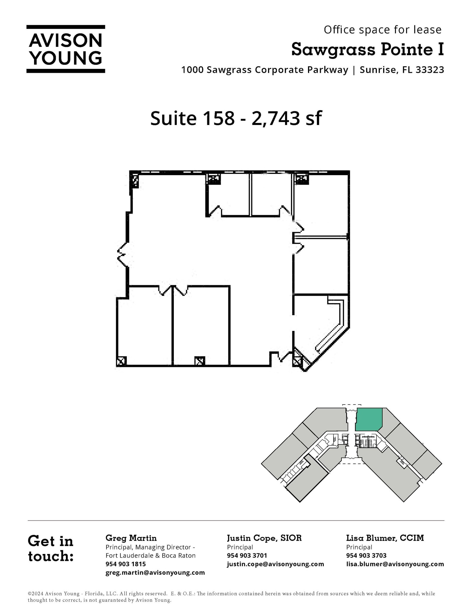 1000 Sawgrass Corporate Pkwy, Sunrise, FL for lease Floor Plan- Image 1 of 1
