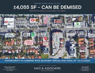 Plus de détails pour 3707 SW 1st St, Coral Gables, FL - Terrain à louer