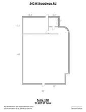 526 W Broadway Rd, Mesa, AZ à louer Plan d’étage- Image 1 de 1