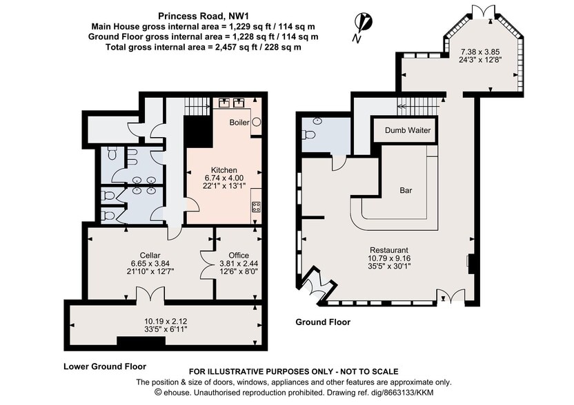 11 Princess Rd, London for sale - Floor Plan - Image 2 of 12
