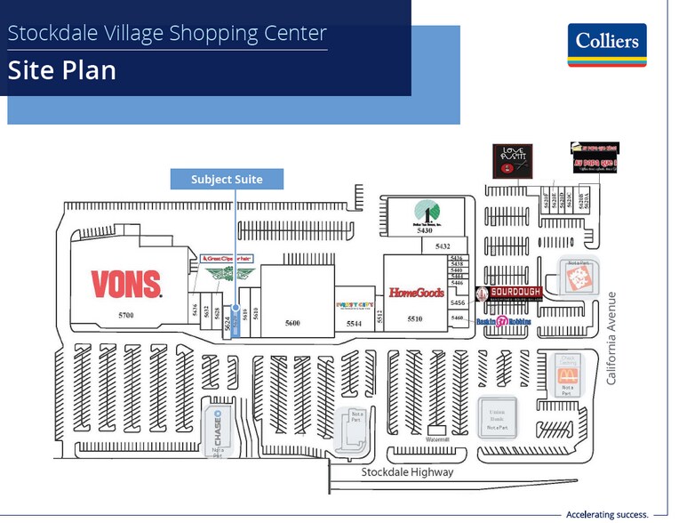 5620 Stockdale Hwy, Bakersfield, CA à louer - Plan de site - Image 2 de 2