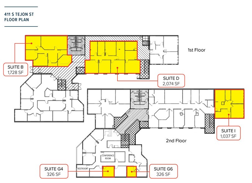 411 S Tejon St, Colorado Springs, CO for lease - Floor Plan - Image 2 of 7