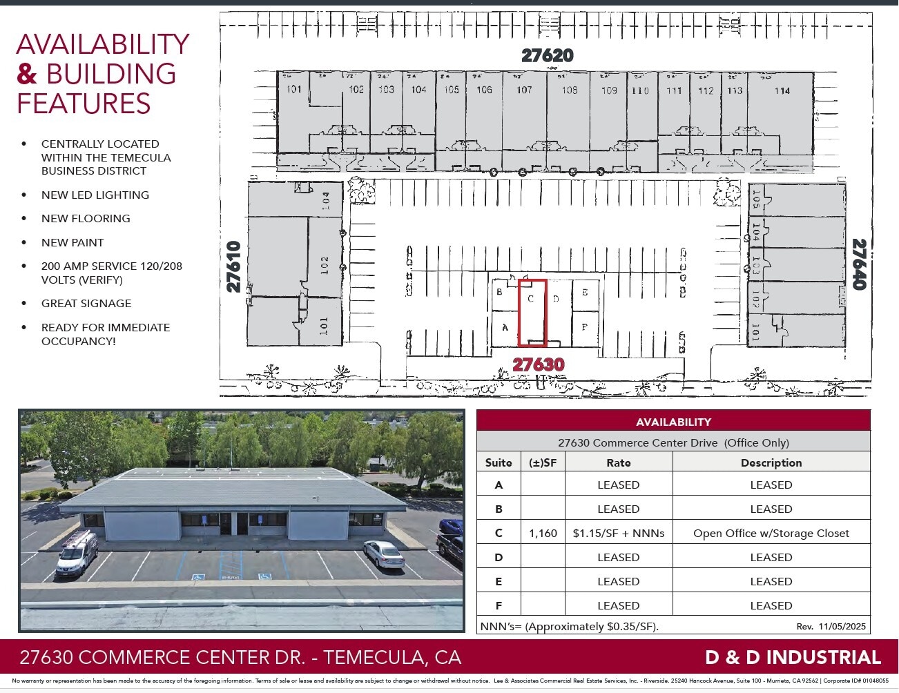 27620 Commerce Center Dr, Temecula, CA for lease Floor Plan- Image 1 of 1