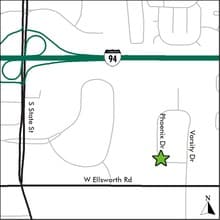 745-755 Phoenix Dr, Ann Arbor, MI - Aérien  Vue de la carte