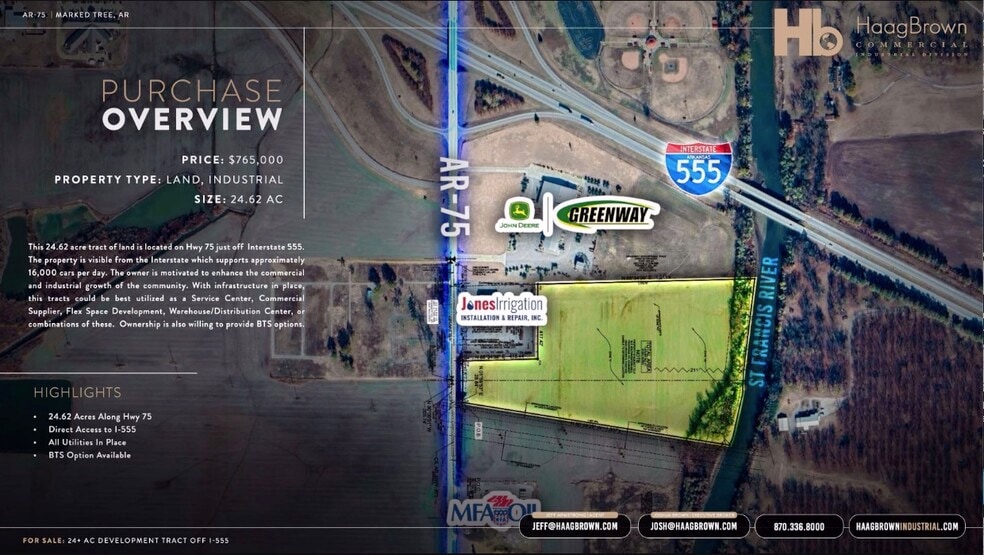 7390 AR-75, Marked Tree, AR for sale - Building Photo - Image 2 of 5