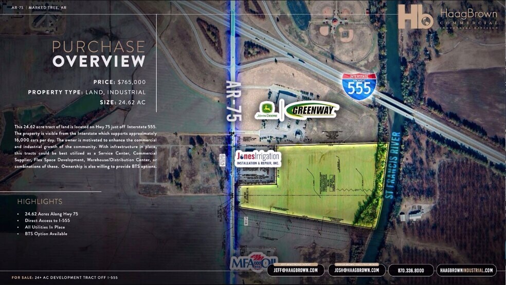 7390 AR-75, Marked Tree, AR à vendre - Photo du bâtiment - Image 2 de 5