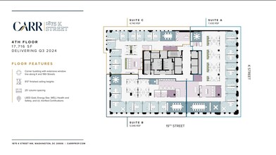 1875 K St NW, Washington, DC à louer Plan d’étage- Image 1 de 3