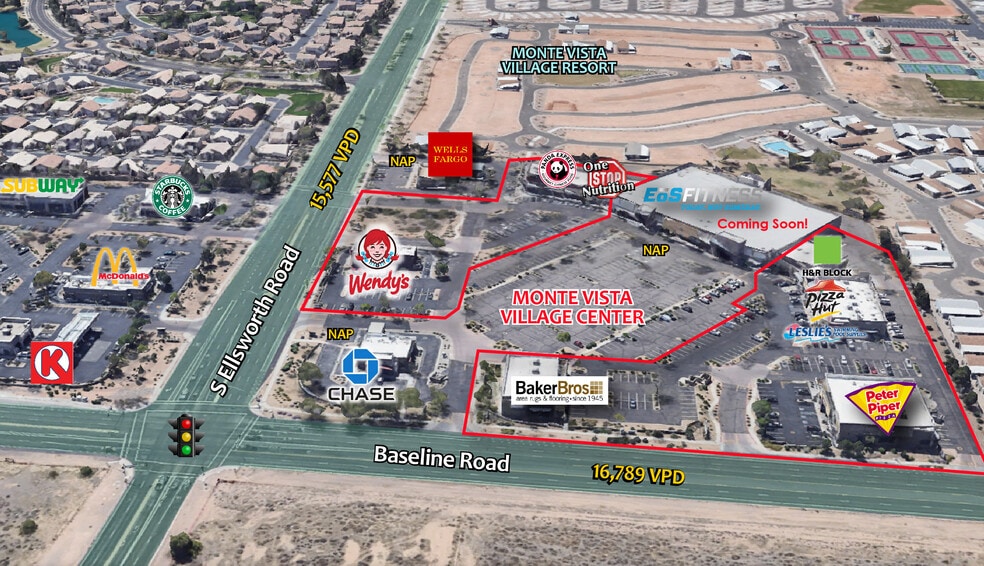 9053-9115 E Baseline Rd, Mesa, AZ for lease - Aerial - Image 2 of 20
