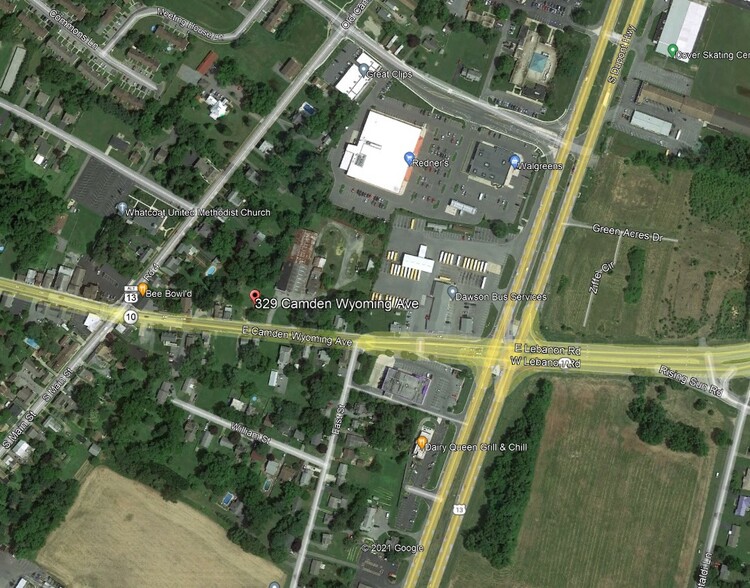 329 E Camden Wyoming Ave, Camden, DE for lease - Aerial - Image 3 of 3