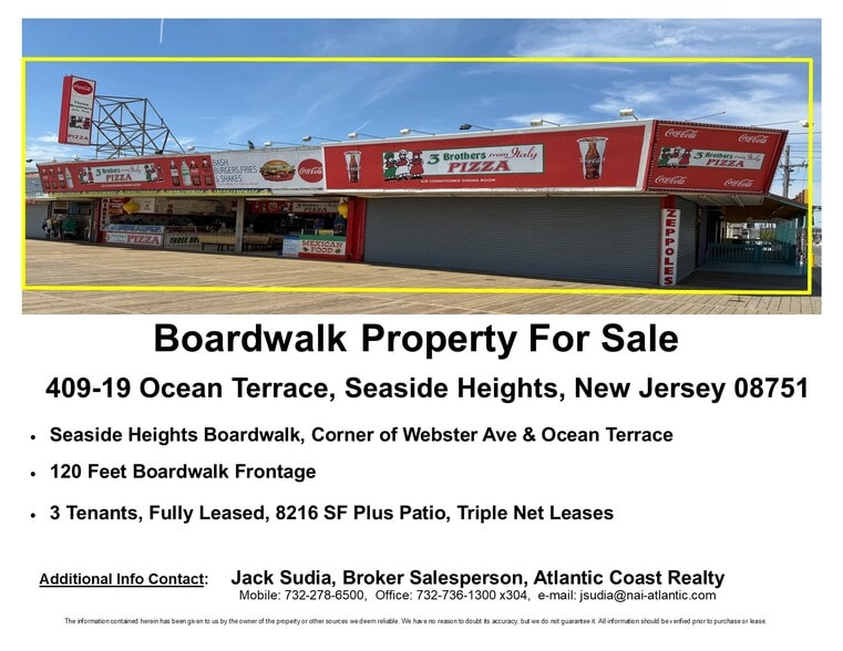 409-419 Ocean Ter, Seaside Heights, NJ for sale - Building Photo - Image 2 of 3