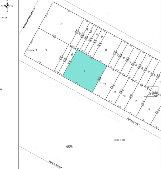 57-67 W 55th St, New York, NY à vendre - Plan cadastral - Image 1 de 1