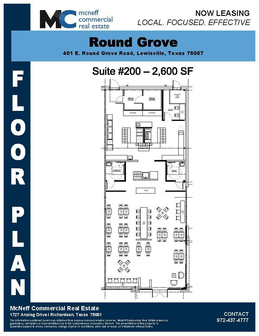 401 E Round Grove Rd, Lewisville, TX à louer Plan d’étage- Image 1 de 2