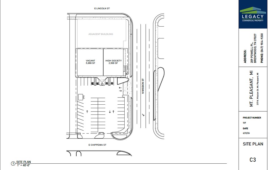 317 N Mission St, Mount Pleasant, MI for lease - Site Plan - Image 2 of 8