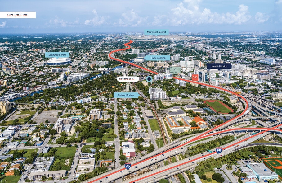1150-1180 8th St. Rd; 1008-1080 Spring Garden Rd, Miami, FL à vendre - Aérien - Image 2 de 7