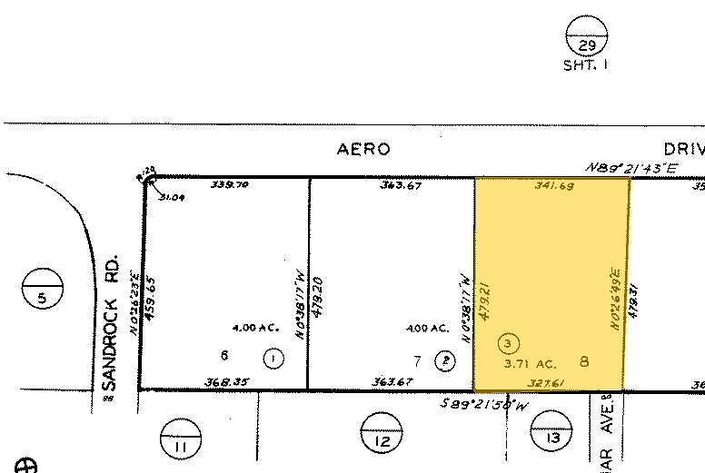 8875 Aero Dr, San Diego, CA à vendre - Plan cadastral - Image 1 de 1