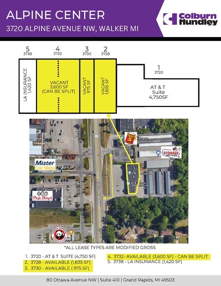 3720-3734 Alpine Ave NW, Comstock Park, MI for lease - Building Photo - Image 3 of 3