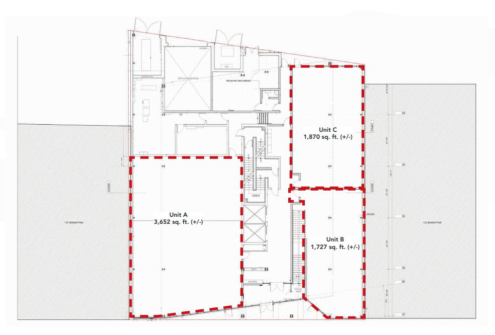 127 Bannatyne Av, Winnipeg, MB à louer Plan d’étage- Image 1 de 1