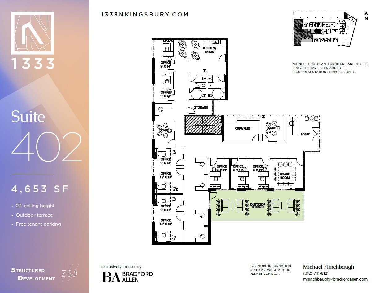 1333 N Kingsbury St, Chicago, IL for lease Floor Plan- Image 1 of 2