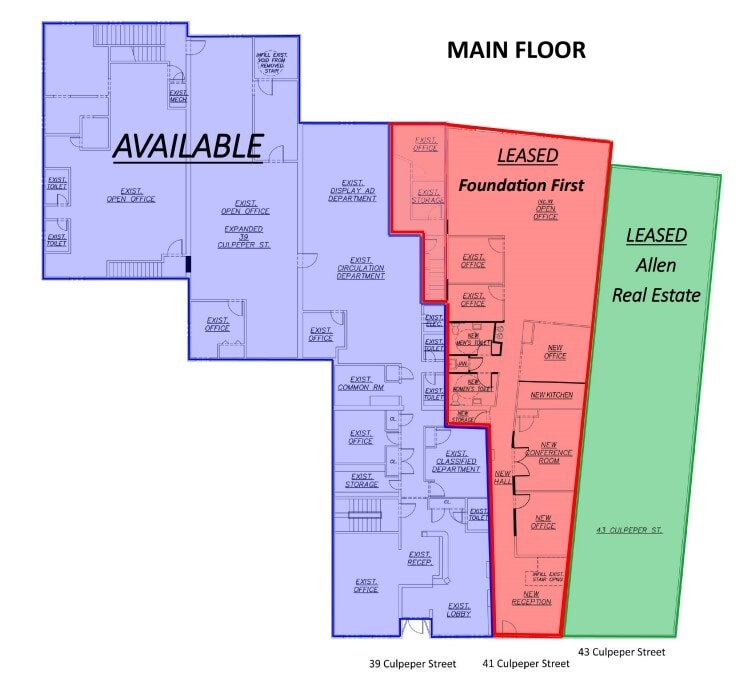 39 Culpeper St, Warrenton, VA for lease Floor Plan- Image 1 of 1