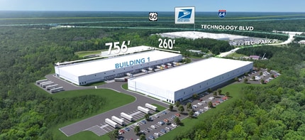 1101 Tech Park Pl, Sandston, VA for lease Aerial- Image 2 of 7