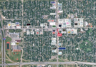 110 S Hillside St, Wichita, KS - Aérien Vue de la carte
