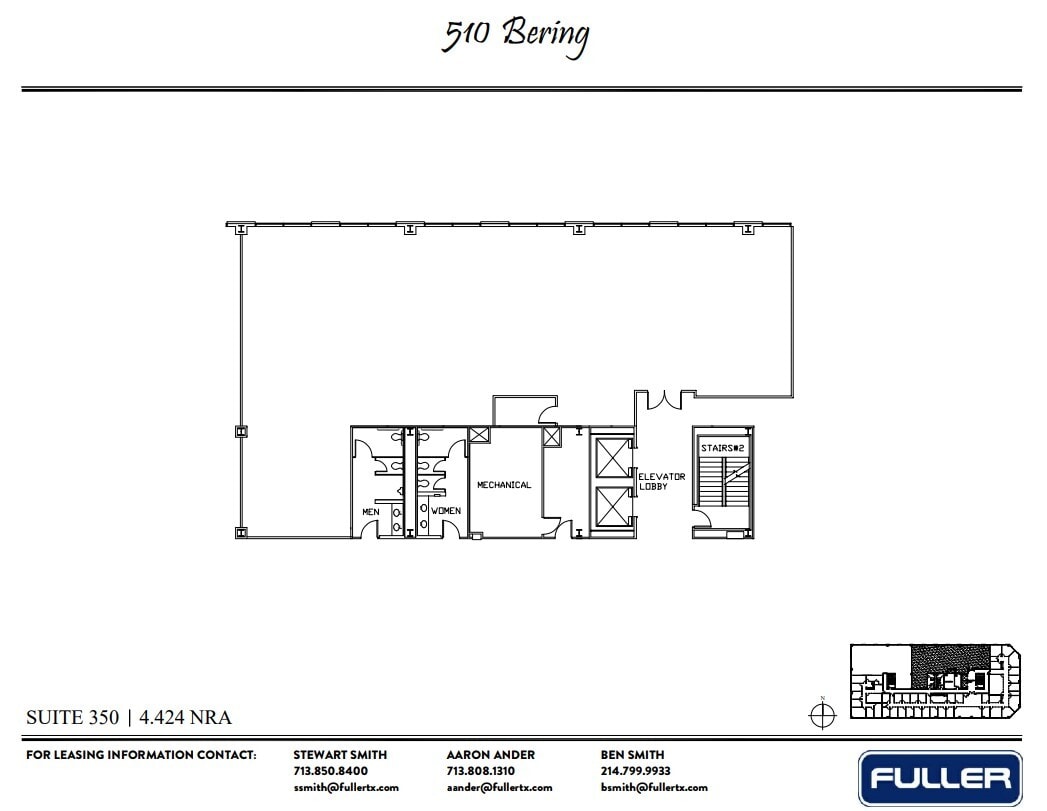 510 Bering Dr, Houston, TX à louer Plan d’étage- Image 1 de 1