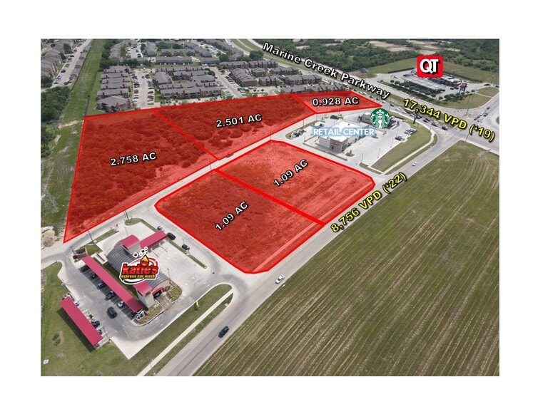 SEC I-820 & Marine Creek Pkwy, Fort Worth, TX for sale - Aerial - Image 1 of 4