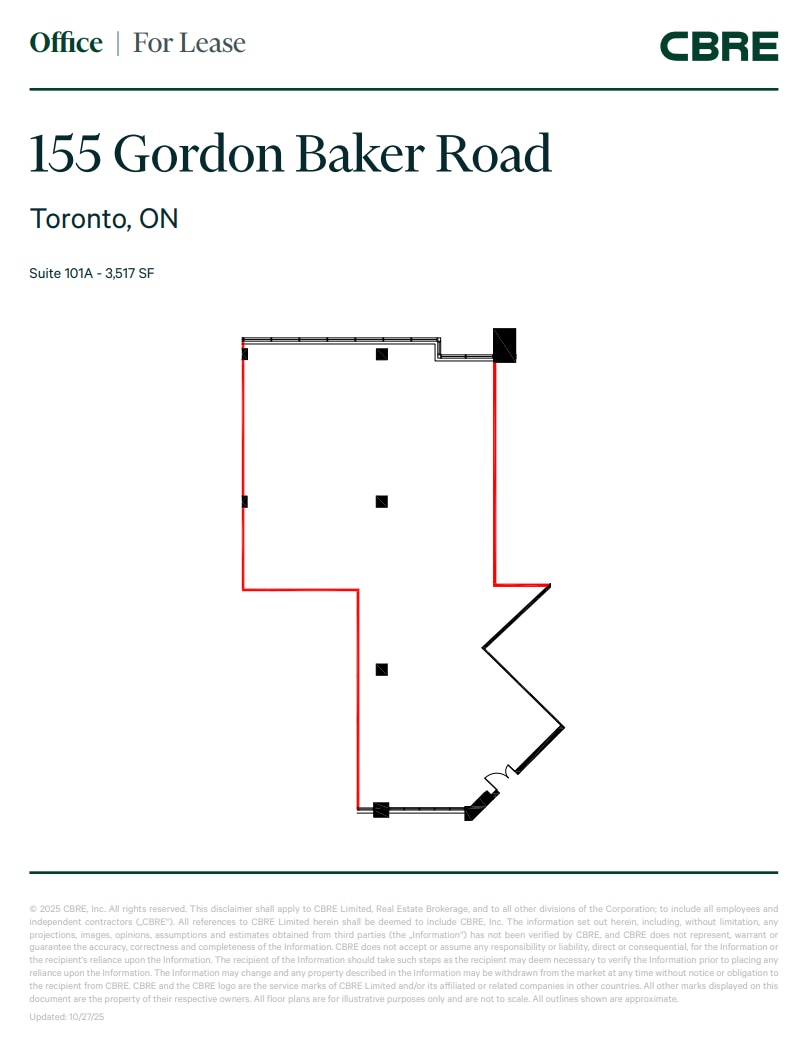 155 Gordon Baker Rd, Toronto, ON à louer Plan d’étage- Image 1 de 1