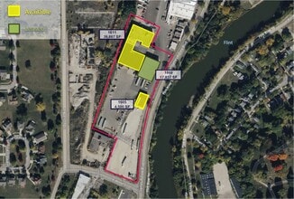 1611 James P Cole Blvd, Flint, MI - AERIAL  map view