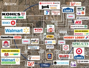 2121 W Danforth, Edmond, OK - AERIAL map view